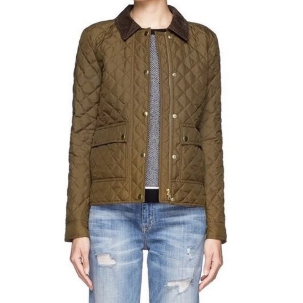 J Crew Quilted Barn Chore Coat M